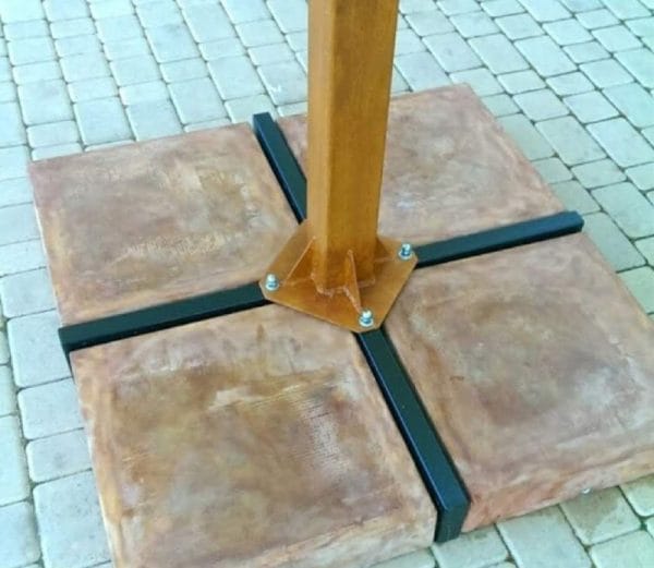 Parasol zewnętrzny wspornikowy Rome kwadratowa kopuła 4x4m na taras, do kawiarni, hotelu - obrazek 6
