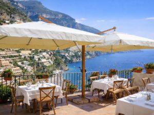 Parasol zewnętrzny wspornikowy „Double Lux”, podwójna kopuła 3x8m, 4x6m