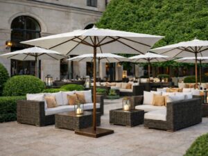 Parasol 2×3 zewnętrzny Madryd, prostokątna kopuła