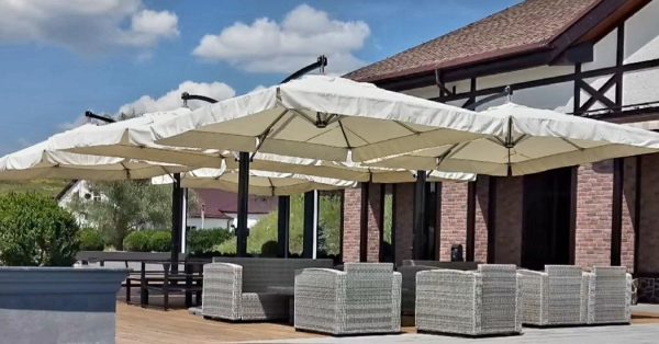 Parasol wspornikowy w kształcie litery „T” 3,5x7m „Double Palermo” - obrazek 6