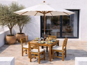 Parasol zewnętrzny De-Luxe, okrągła kopuła. Średnica kopuły 3m