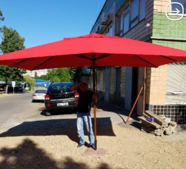Parasol zewnętrzny Viena, duża kwadratowa kopuła 4х4m - obrazek 8