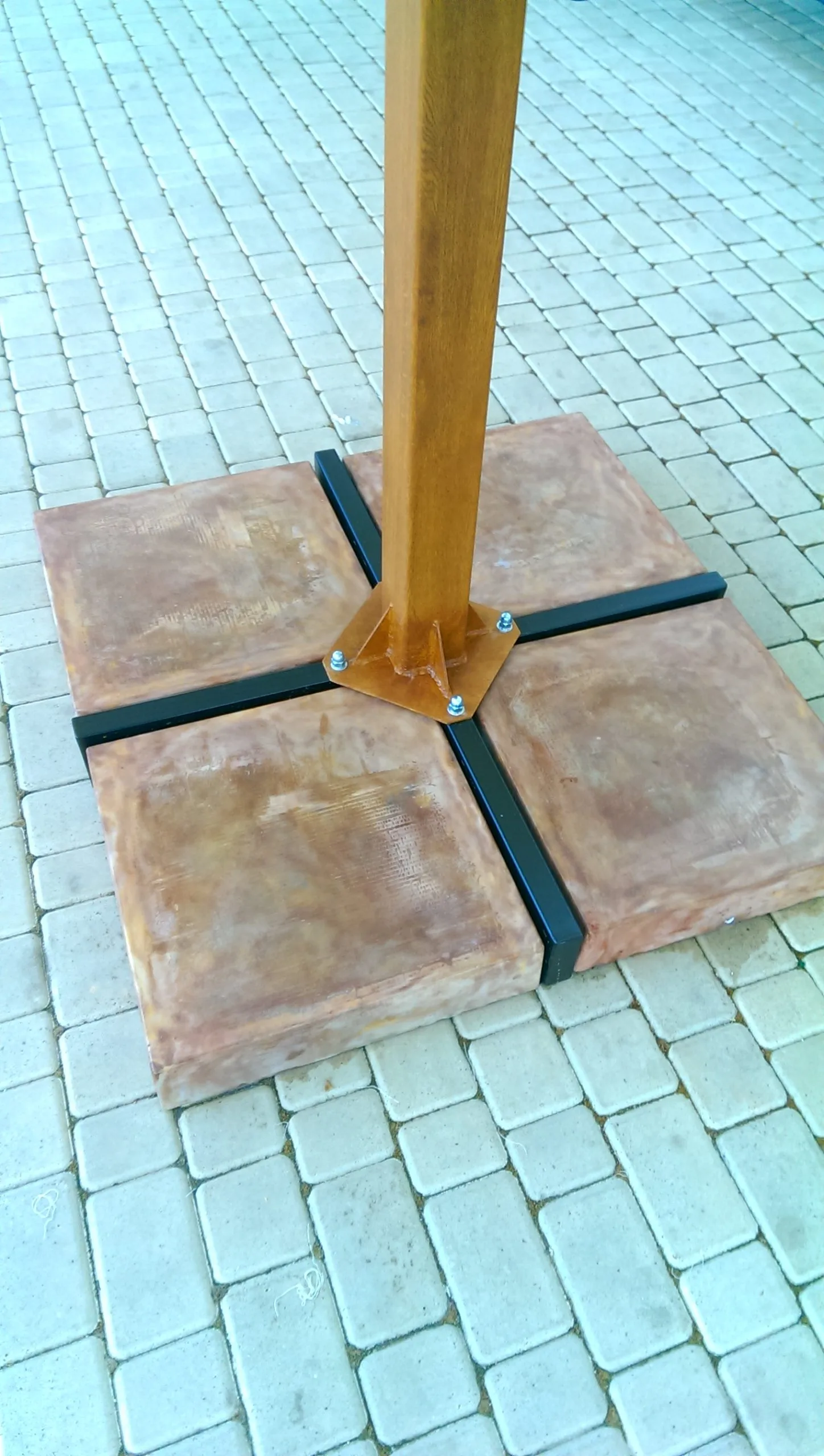 Parasol zewnętrzny wspornikowy „Double Lux”, podwójna kopuła 3x8m, 4x6m - obrazek 5