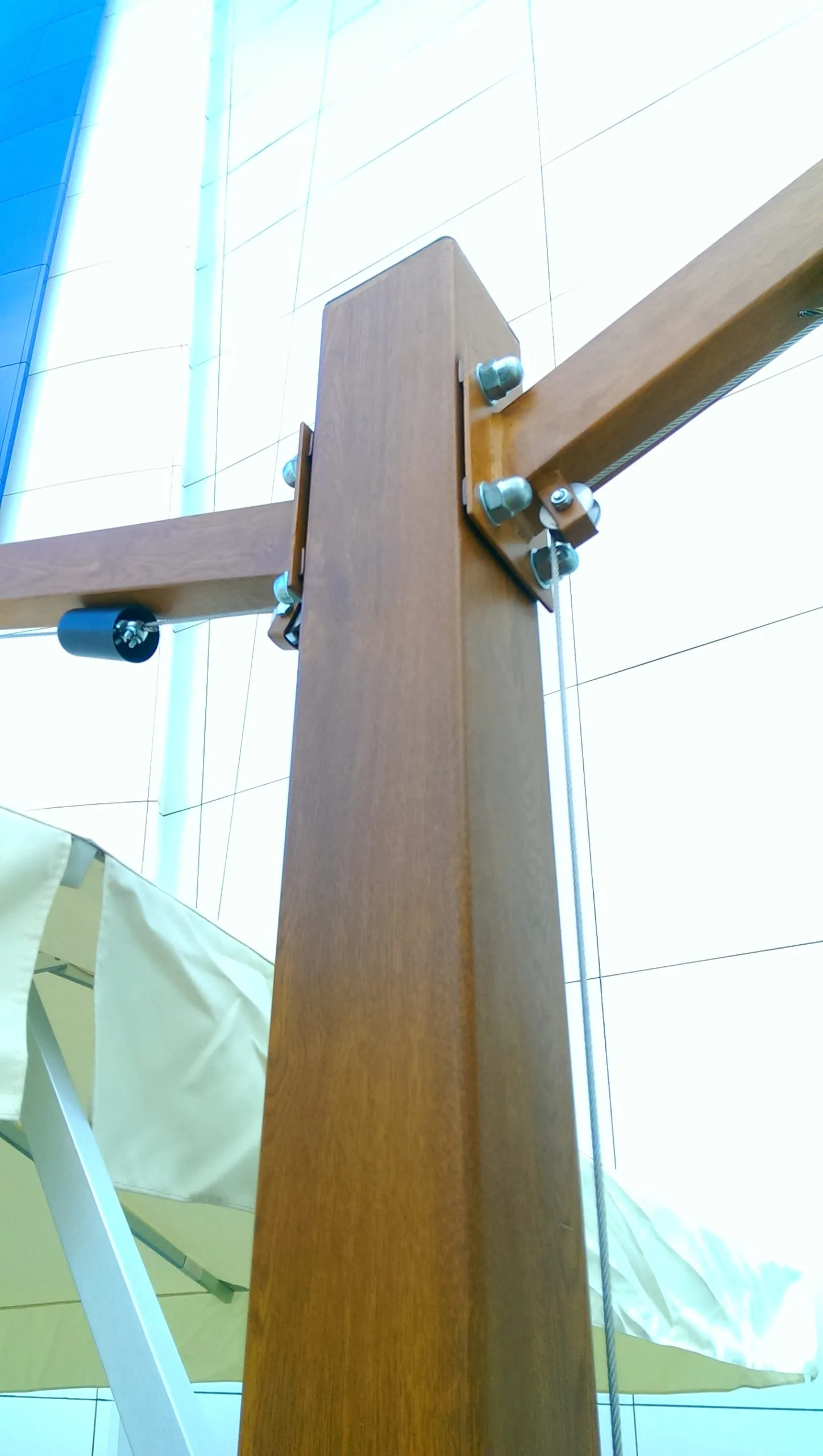 Parasol zewnętrzny wspornikowy „Double Lux”, podwójna kopuła 3x8m, 4x6m - obrazek 6