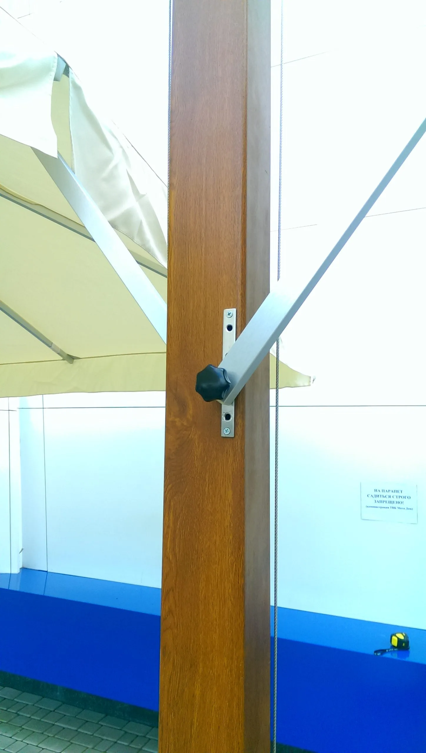 Parasol zewnętrzny wspornikowy „Double Lux”, podwójna kopuła 3x8m, 4x6m - obrazek 7