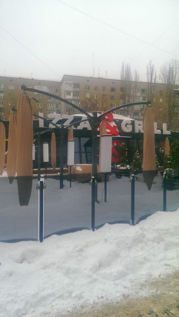 Parasol zewnętrzny wspornikowy Double podwójna kopuła 3x6m - obrazek 2