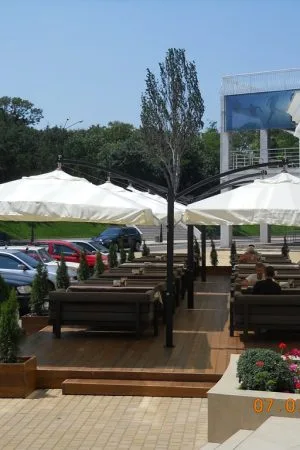 Parasol zewnętrzny wspornikowy Double podwójna kopuła