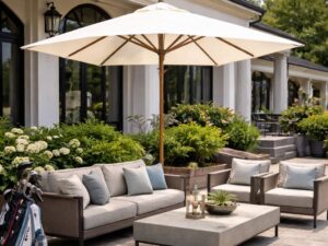 Parasol zewnętrzny Toronto, kwadratowa kopuła 2,5×2,5 m