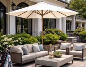 Parasol zewnętrzny Toronto, kwadratowa kopuła 2,5×2,5 m