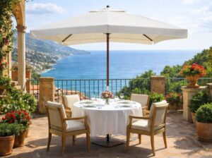 Parasol zewnętrzny Viena, duża kwadratowa kopuła 4х4m